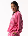 Russell Athletic Australia Women's Annie Oversized Crew - Pink Cosmos True Since 1902