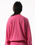 Russell Athletic Australia Women's Annie Oversized Crew - Pink Cosmos True Since 1902