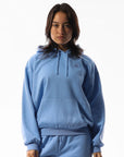 Russell Athletic Australia Womens R Logo Hoodie - Clear Blue Sky True Since 1902