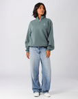 Russell Athletic Australia Women's 1902 Trio Quarter Zip - Stormy Sea True Since 1902