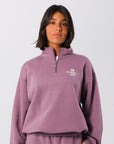 Russell Athletic Australia Womens 1902 Trio Quarter Zip - Elderberry True Since 1902