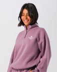 Russell Athletic Australia Womens 1902 Trio Quarter Zip - Elderberry True Since 1902
