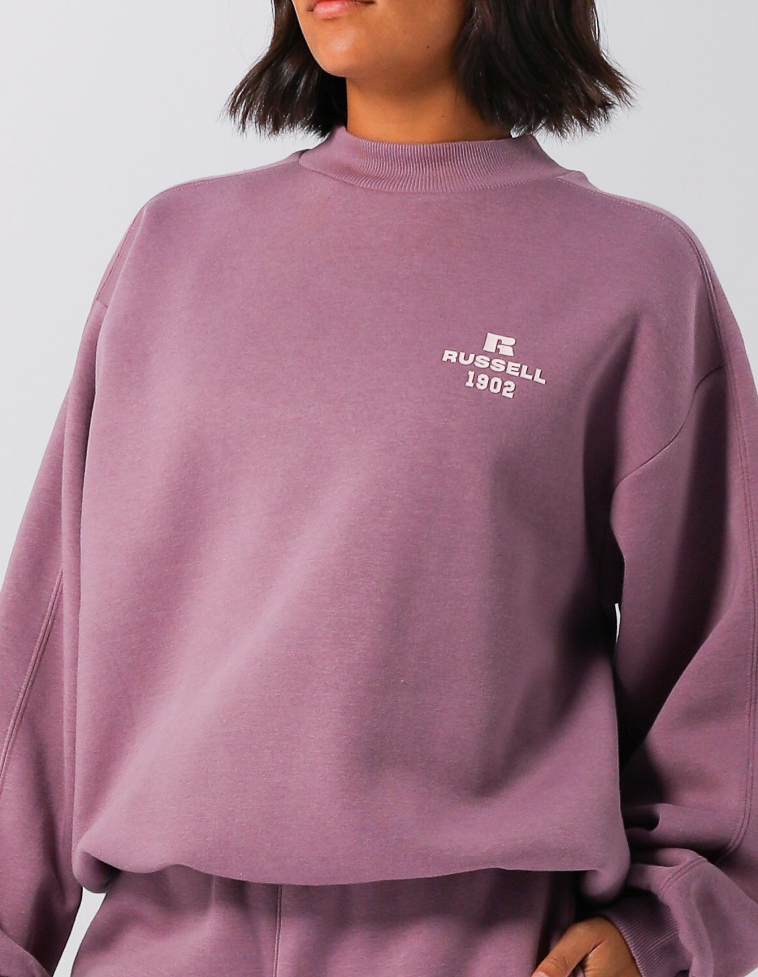 Russell Athletic Australia Womens 1902 Trio Mock Neck - Elderberry True Since 1902