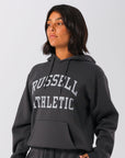 Russell Athletic Australia Womens Arch Logo Hoodie - Dark Grey True Since 1902