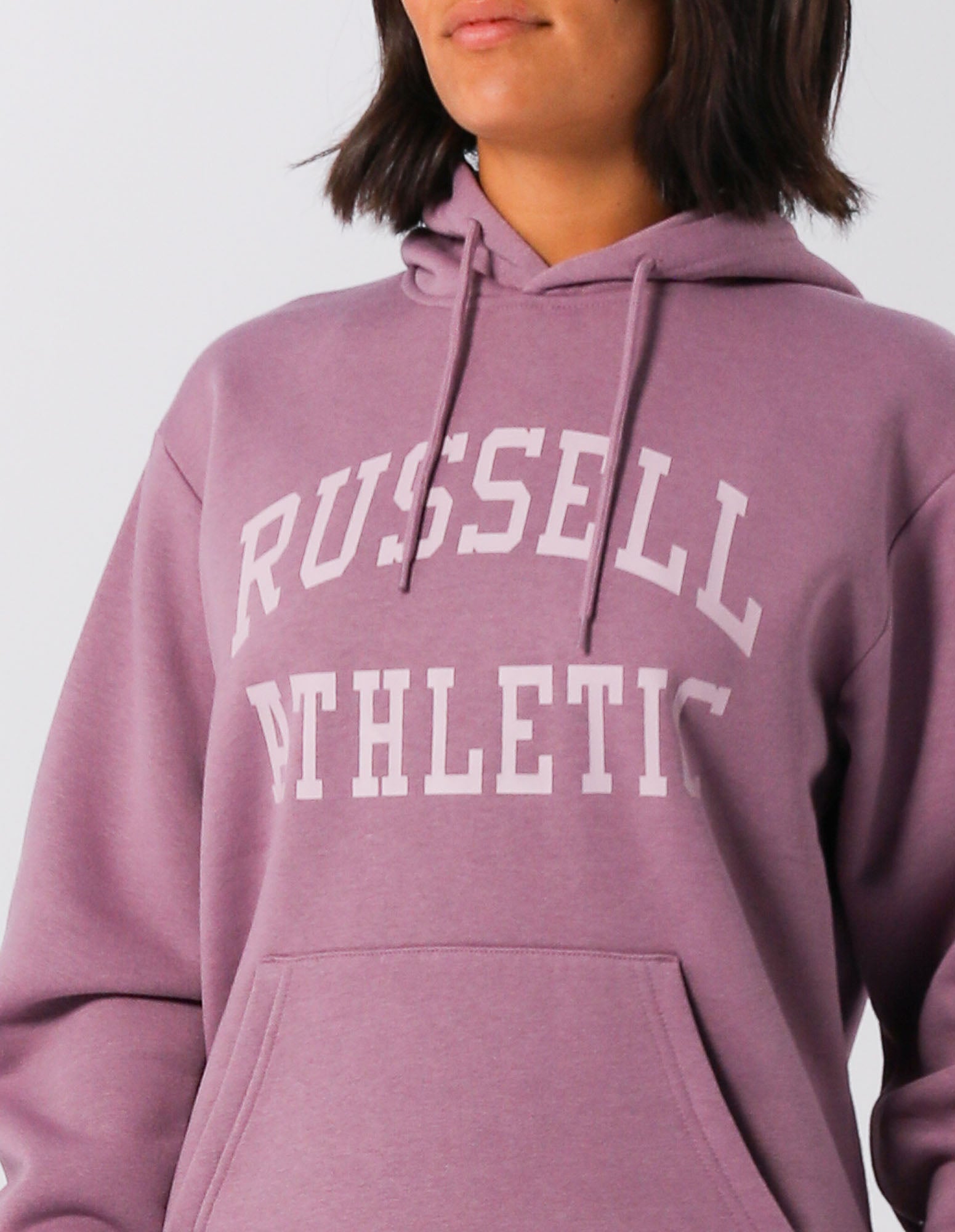 Russell Athletic Australia Womens Arch Logo Hoodie - Elderberry True Since 1902