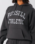 Russell Athletic Australia Womens Arch Logo Hoodie - Dark Grey True Since 1902
