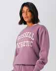 Russell Athletic Australia Womens Arch Logo Crew - Elderberry True Since 1902