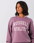 Russell Athletic Australia Womens Arch Logo Crew - Elderberry True Since 1902