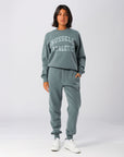 Russell Athletic Australia Womens Arch Logo Crew - Stormy Sea True Since 1902