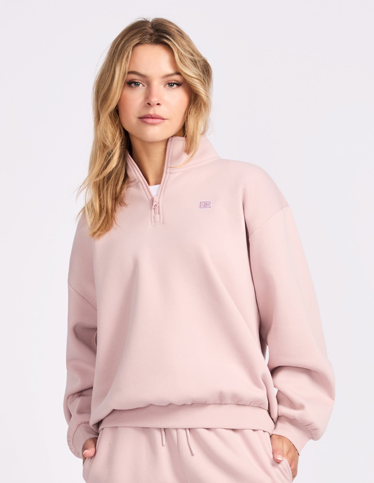 R Logo Women's Quarter Zip - Burnish Lilac