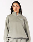 Russell Athletic Australia Women's R Logo Quarter Zip Fleece - Shadow True Since 1902