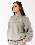 Russell Athletic Australia Women's R Logo Quarter Zip Fleece - Shadow True Since 1902