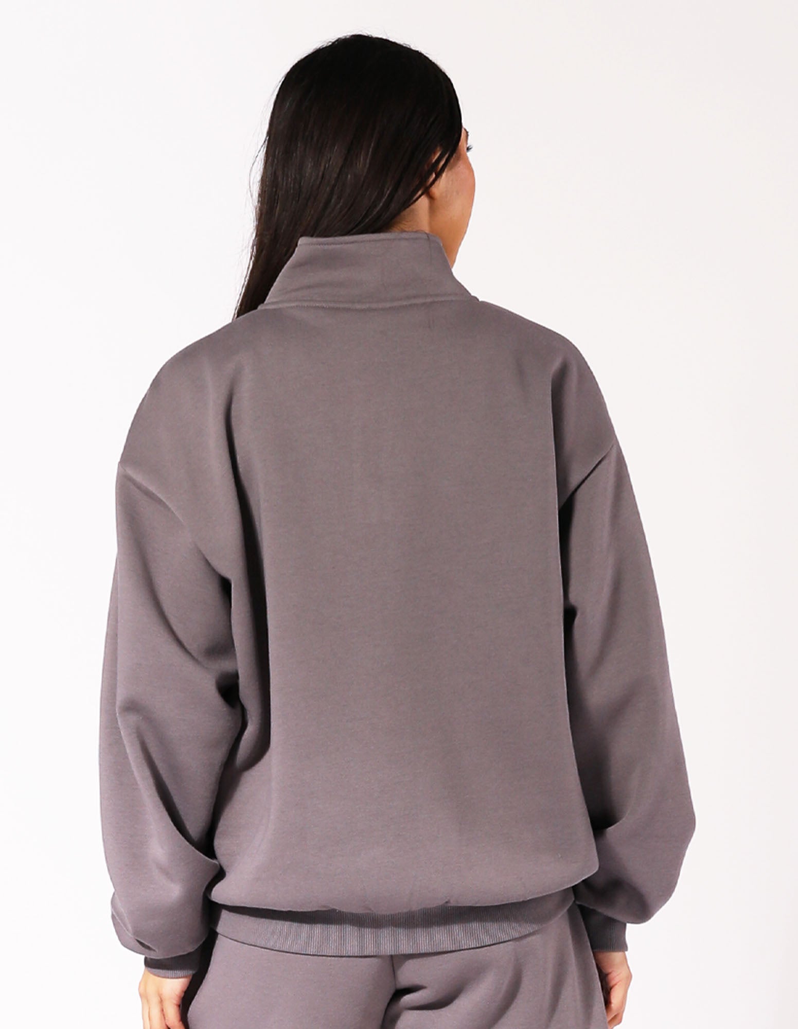 Russell Athletic Australia Women's R Logo Quarter Zip Fleece Top - Shark True Since 1902