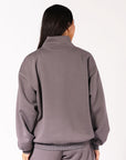 Women's R Logo Quarter Zip Fleece Top - Shark