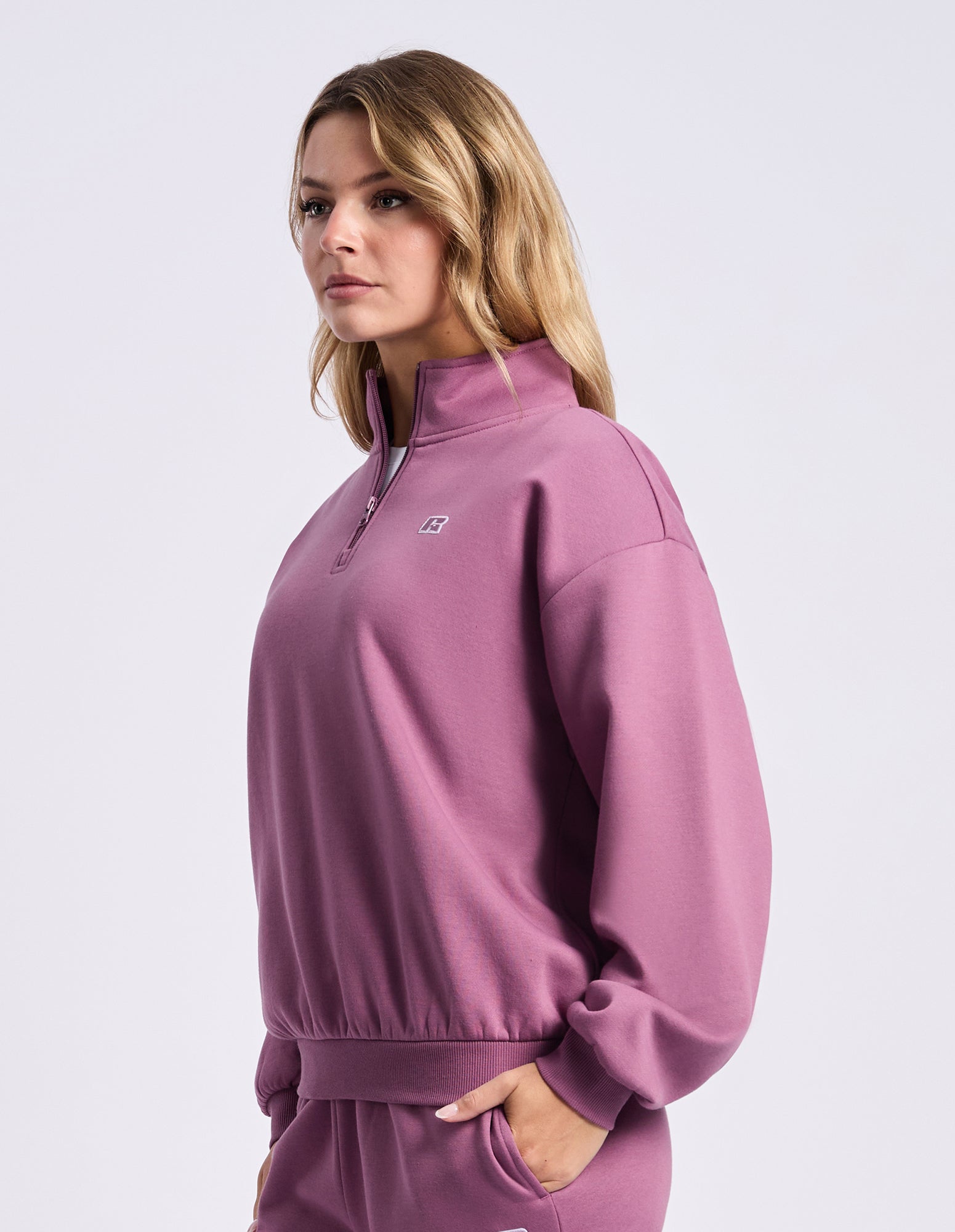 R Logo Women's Quarter Zip - Tulipwood