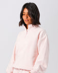 Russell Athletic Australia Womens R Logo 1/4 Zip - Pale Lilac Pink True Since 1902