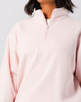 Russell Athletic Australia Womens R Logo 1/4 Zip - Pale Lilac Pink True Since 1902