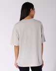 Russell Athletic Australia Women's R Logo French Terry Oversized Tee - Antarctica White True Since 1902