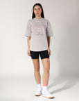 Women's Varsity Oversized Tee - Antarctica White