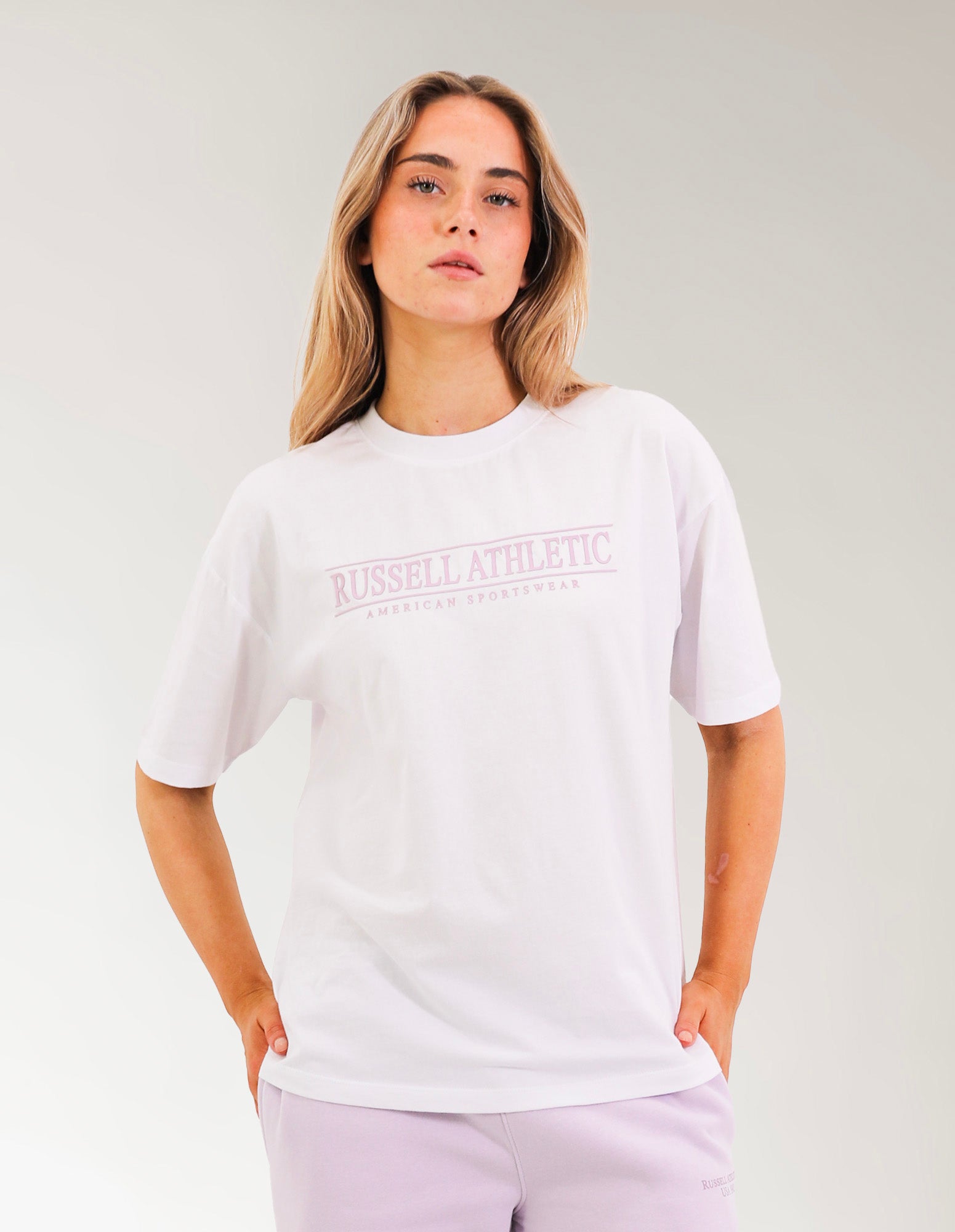 Russell Athletic Australia Colorado Oversize Womens T-Shirt - White True Since 1902