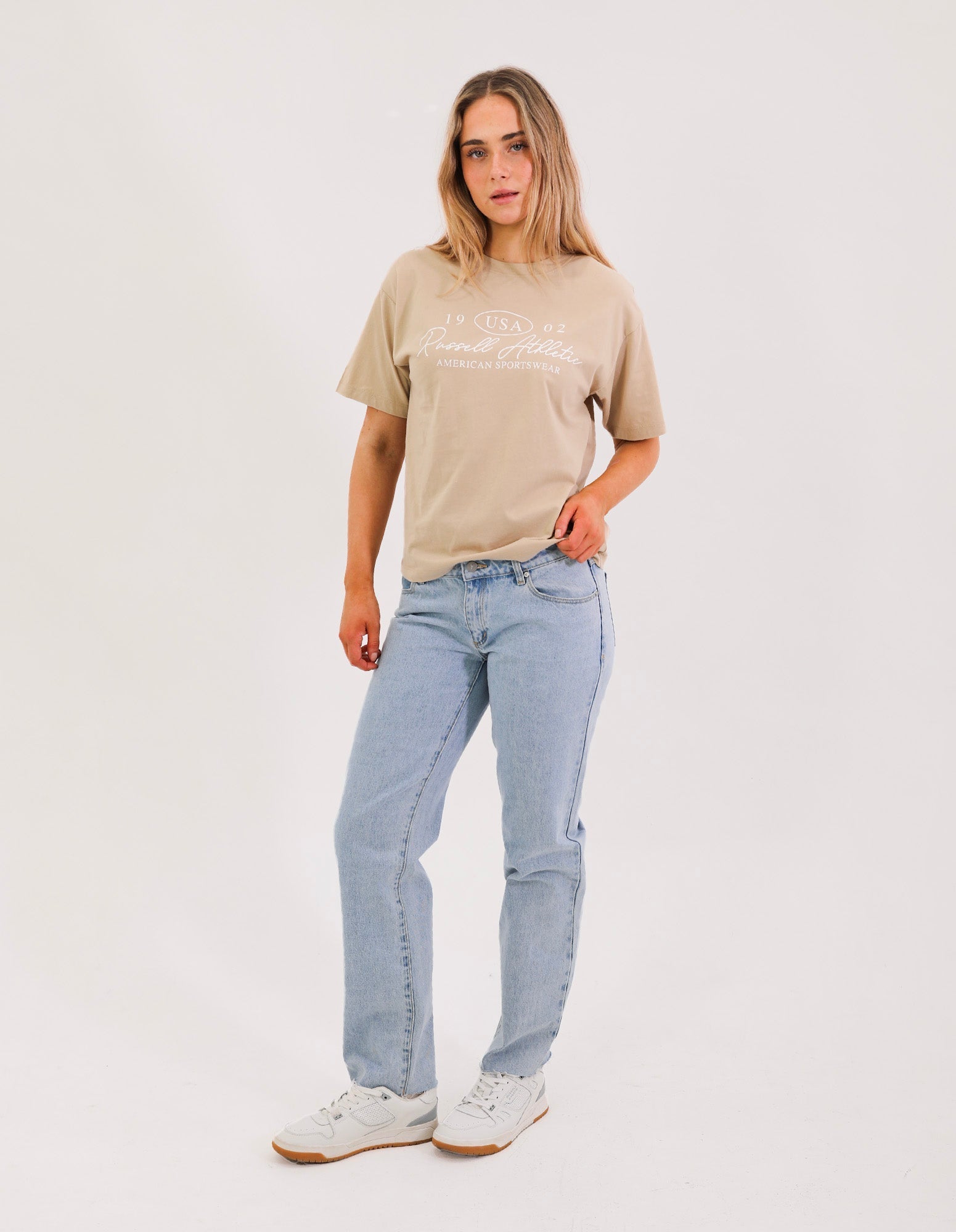 Russell Athletic Australia Louisa Women's T-Shirt - Brown Irish Cream True Since 1902