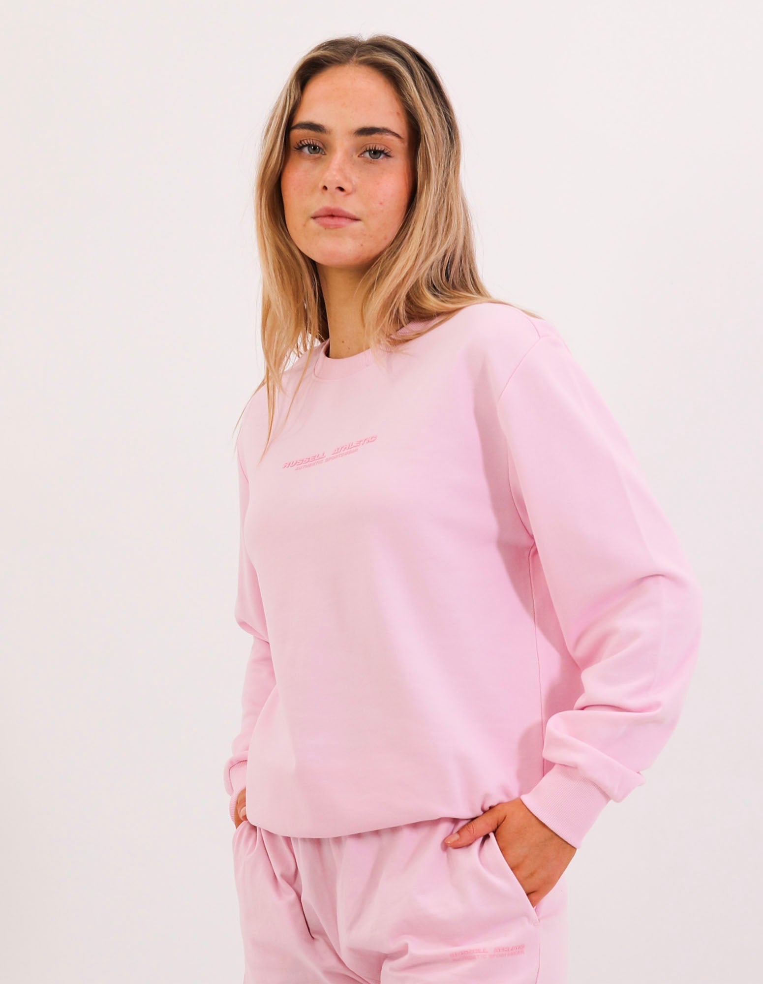Women's Linear Crew - Pink Tulle