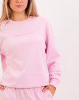 Women's Linear Crew - Pink Tulle