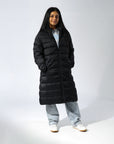 Russell Athletic Australia Womens Longline Black Puffer Jacket True Since 1902