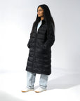 Russell Athletic Australia Womens Longline Black Puffer Jacket True Since 1902