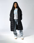 Russell Athletic Australia Womens Longline Black Puffer Jacket True Since 1902