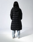 Russell Athletic Australia Womens Longline Black Puffer Jacket True Since 1902