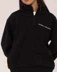 Russell Athletic Australia Women's R Tech Leisure Quarter Zip - Black True Since 1902