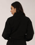 Russell Athletic Australia Women's R Tech Leisure Quarter Zip - Black True Since 1902
