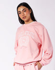 Women's R Logo French Terry Oversized Tee - Quartz Pink