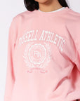 Women's R Logo French Terry Oversized Tee - Quartz Pink