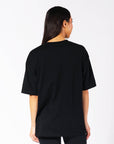 Russell Athletic Australia Women's Oversized Tonal Logo Black Tee | Russell Athletic True Since 1902