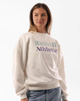 Russell Athletic Australia Women's Two-Tone Serif Crew - Stardust True Since 1902