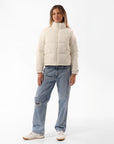 Russell Athletic Australia Women's Belle Cropped Puffer Jacket - Soy True Since 1902