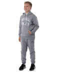 Russell Athletic Australia Kid's Arch Heritage Unisex Youth Hoodie - Grey Marle True Since 1902