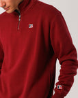 Russell Athletic Australia Men's R Logo Quarter Zip - Maroon True Since 1902