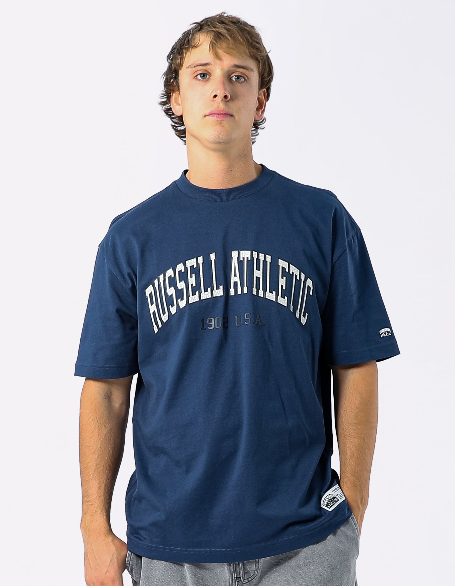 Big Arch 2 Tone Mens Tee - Faded Navy