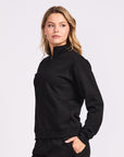 R Logo Trucker Zip Through Womens Jacket - Black