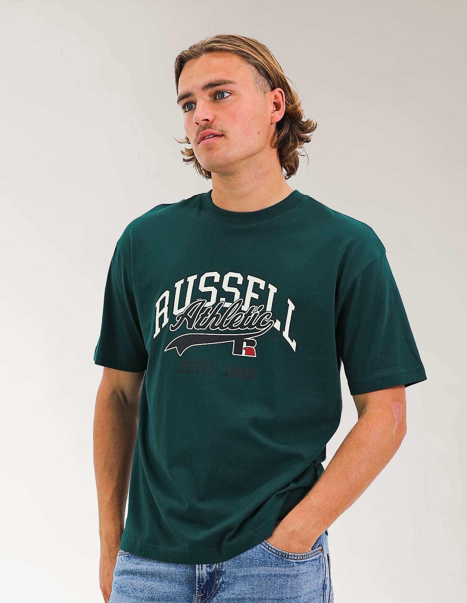 Arch Baseball Oversized Men's Tee - Celtic Green