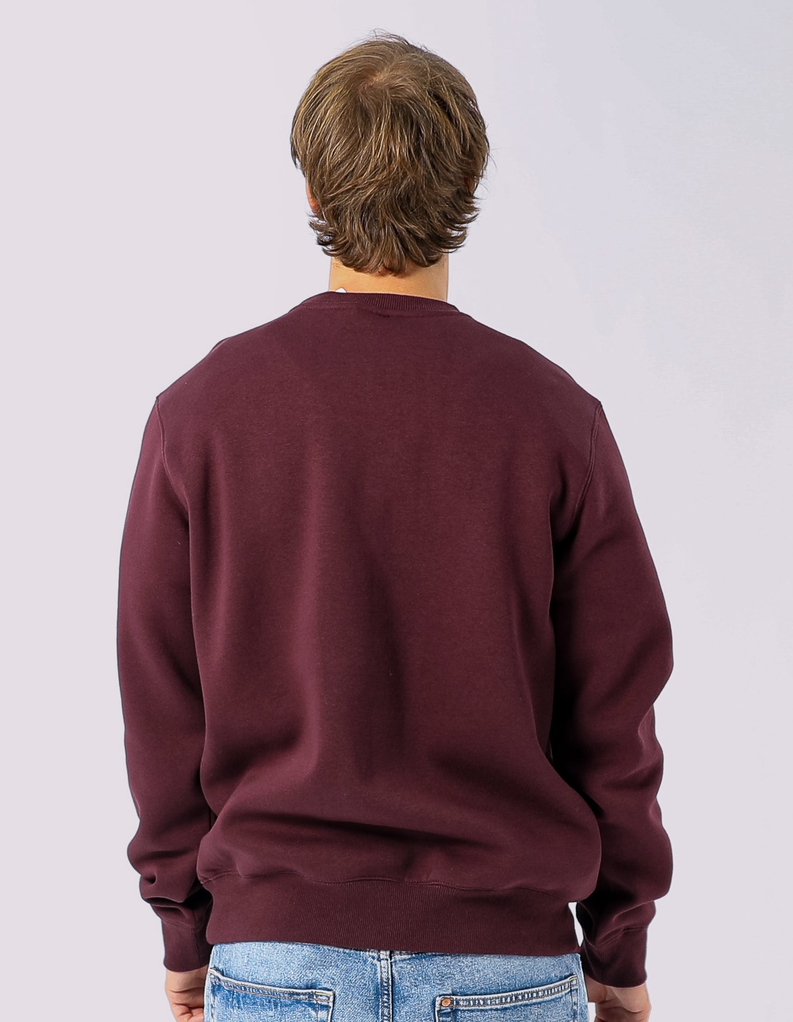 Mens Eagle Arch Crew - Plum Wine