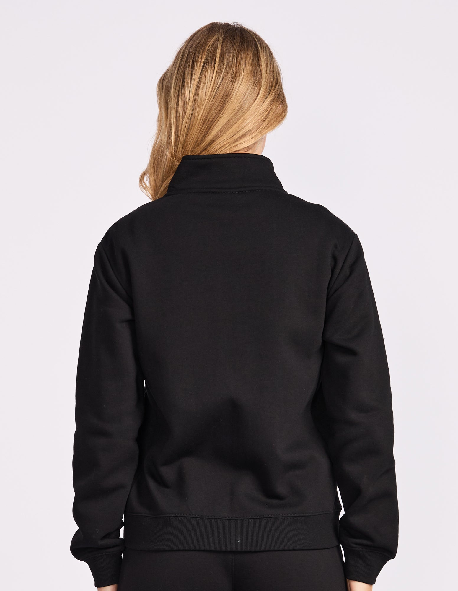 R Logo Trucker Zip Through Womens Jacket - Black