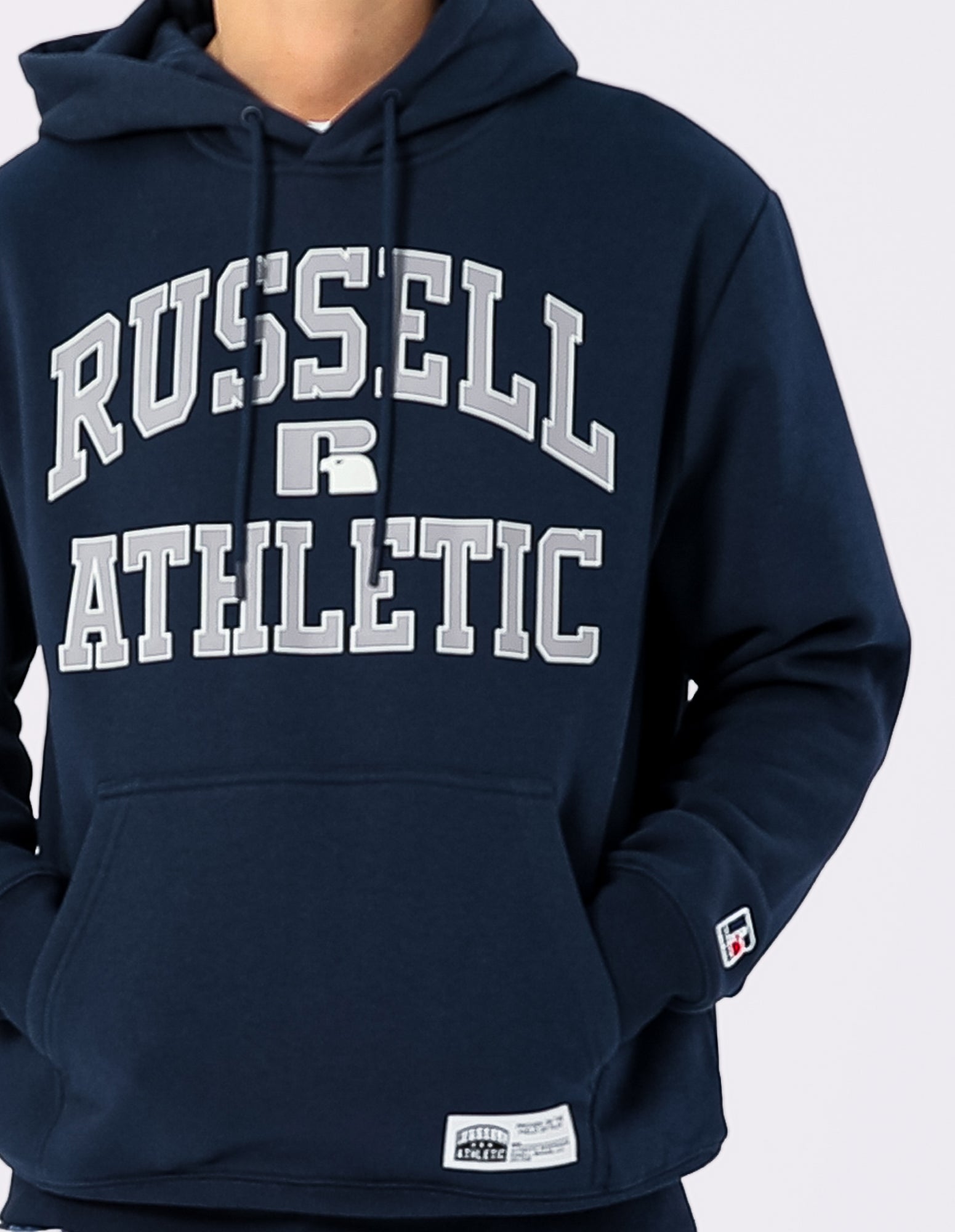 Mens Eagle Arch Two Tone Hoodie - Michigan Navy