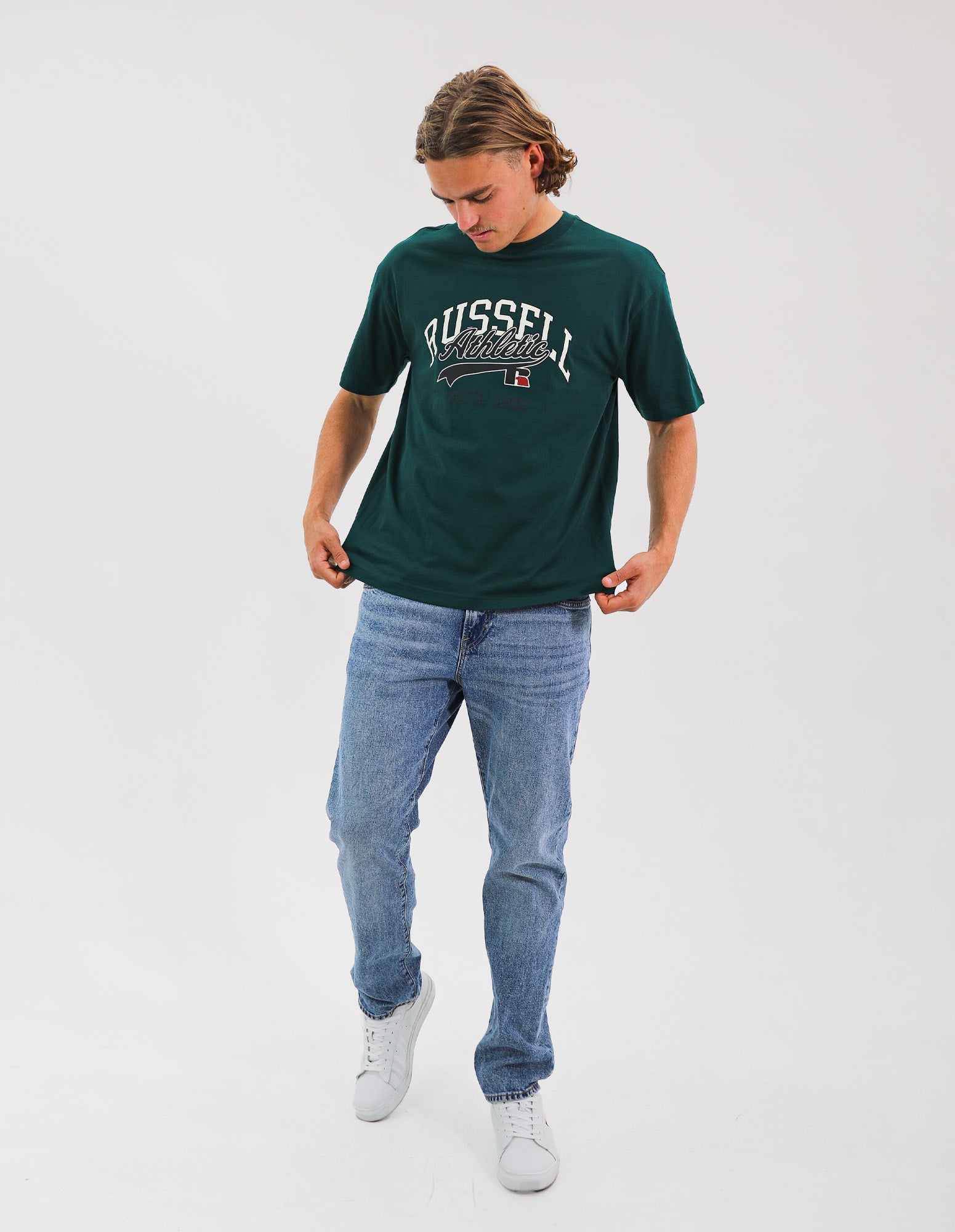 Arch Baseball Oversized Men's Tee - Celtic Green