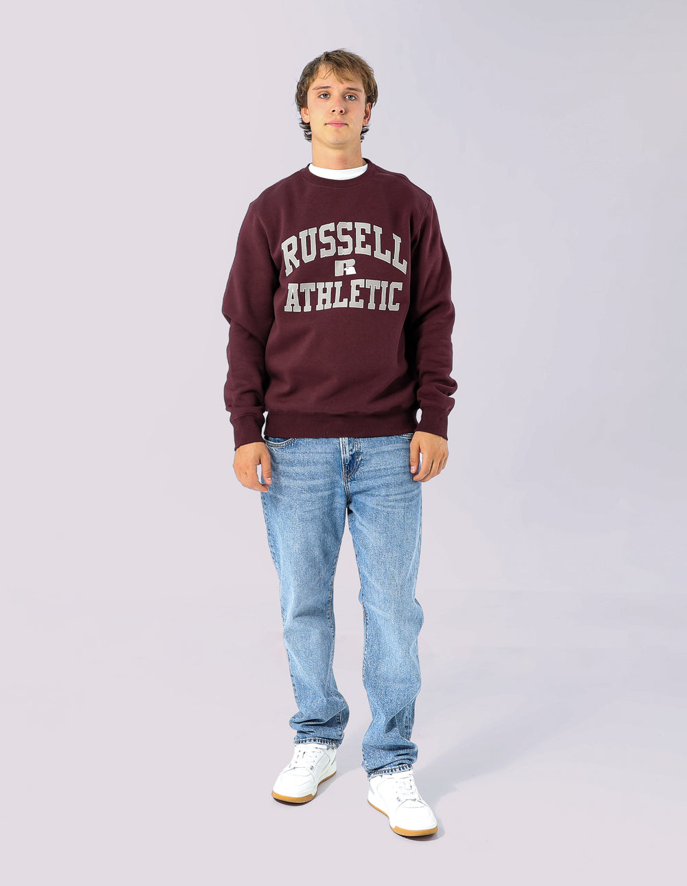 Mens Eagle Arch Crew - Plum Wine
