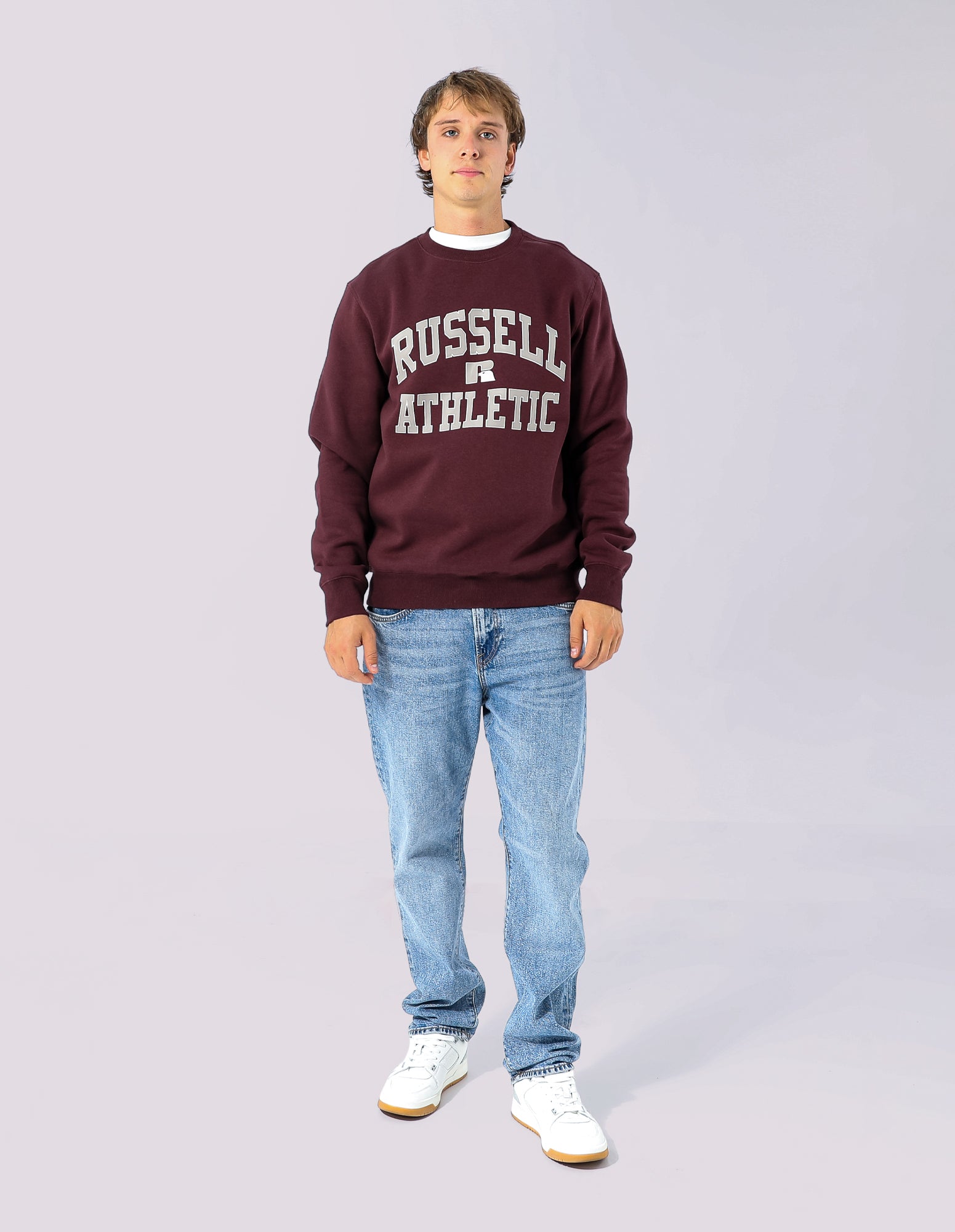 Mens Eagle Arch Crew - Plum Wine