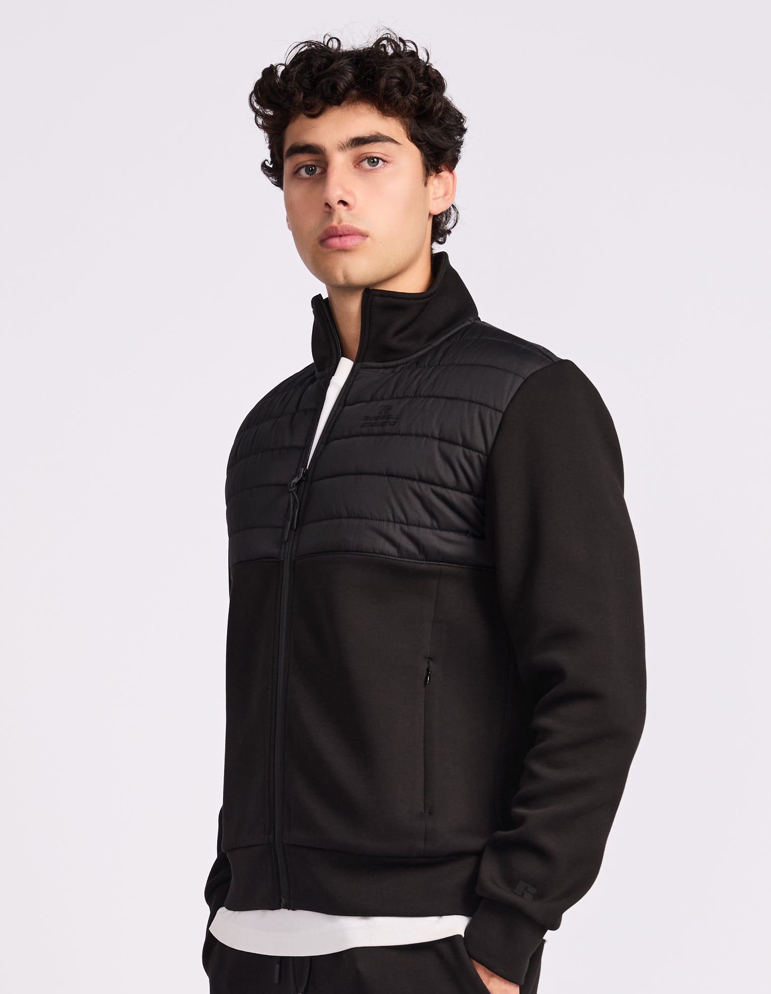 Hurricane Hybrid Zip Mens Jacket - Black